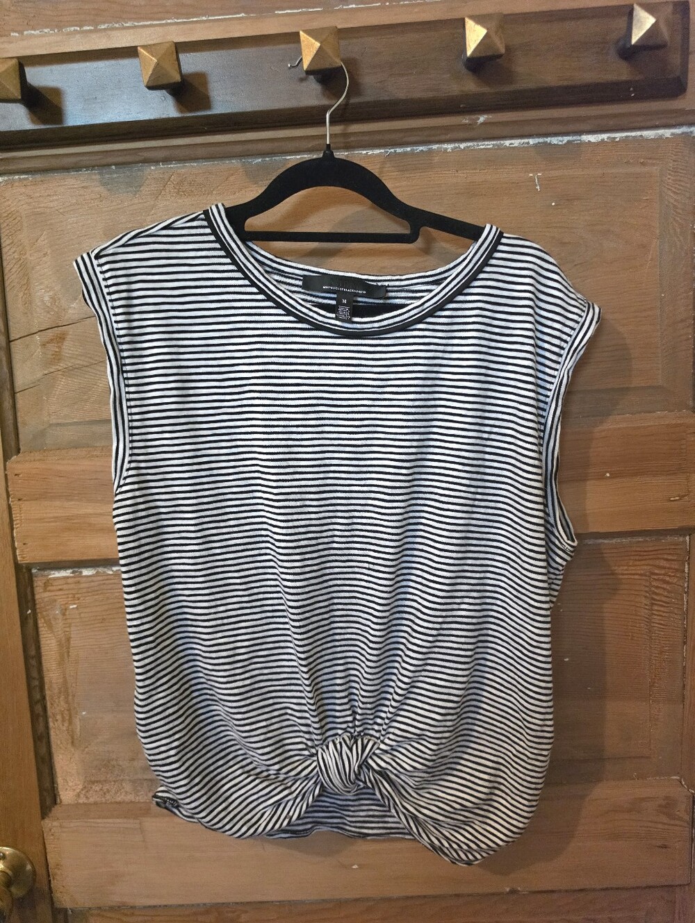 White House Black Market Striped Knot Tee